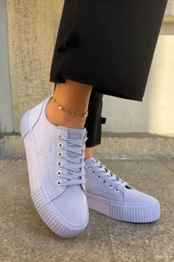 Materiałowe Trampki Damskie Big Star RR274406 Fioletowe