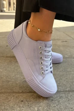 Materiałowe Trampki Damskie Big Star RR274406 Fioletowe