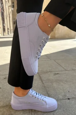 Materiałowe Trampki Damskie Big Star RR274406 Fioletowe