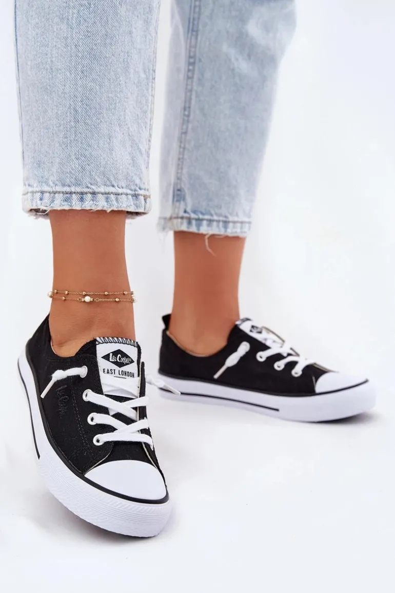 Materiałowe Trampki Damskie Lee Cooper LCW-25-02-3299L Czarne