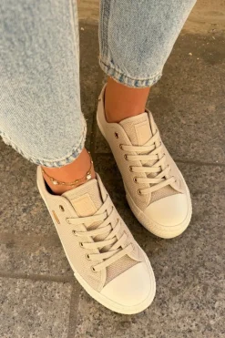 Materiałowe Trampki Damskie Big Star RR274767 Beżowe