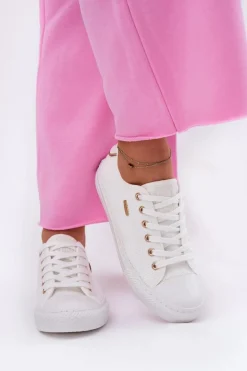 Materiałowe Trampki Damskie Big Star RR274766 Białe