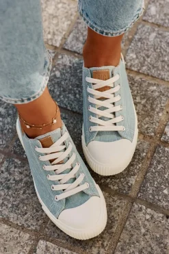 Materiałowe Trampki Damskie Big Star RR274796 Niebieskie