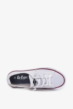 Materiałowe Trampki Damskie Lee Cooper LCW-25-02-3296L Białe