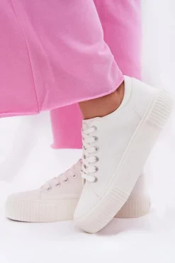 Materiałowe Trampki Damskie Big Star RR274405 Białe