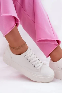 Materiałowe Trampki Damskie Big Star RR274405 Białe