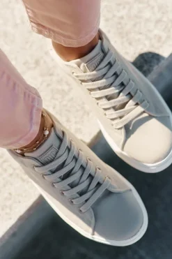 Materiałowe Trampki Damskie Na Platformie Big Star RR274465 Beżowe