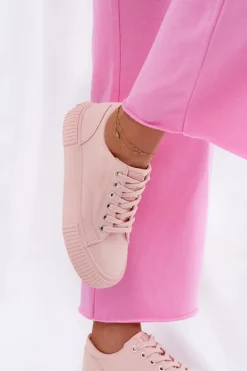 Materiałowe Trampki Damskie Big Star RR274404 Różowe