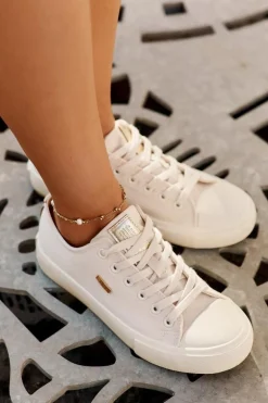 Materiałowe Trampki Damskie Big Star RR274768 Beżowe