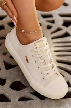 Materiałowe Trampki Damskie Big Star RR274768 Beżowe