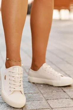 Materiałowe Trampki Damskie Big Star RR274768 Beżowe