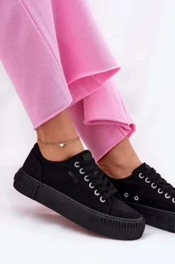 Materiałowe Trampki Damskie Big Star RR274403 Czarne