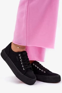 Materiałowe Trampki Damskie Big Star RR274403 Czarne