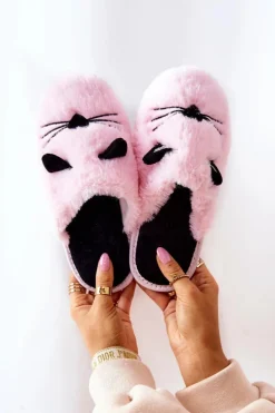 Miękkie Papcie Kotki Z Uszami Różowe Distty