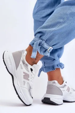 Modne Damskie Buty Sportowe Z Siateczką Białe Venice