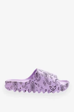 Modne Damskie Klapki Na Masywnej Platformie Fioletowe Lorette
