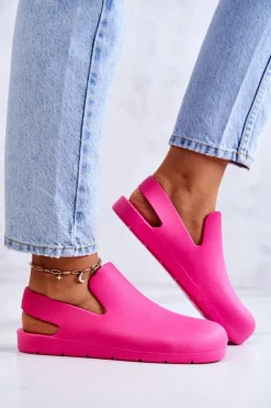 Modne Gumowe Chodaki Fuksja Meriko