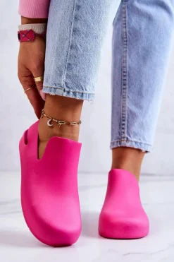 Modne Gumowe Chodaki Fuksja Meriko