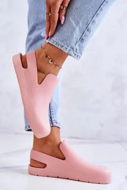 Modne Gumowe Chodaki Różowe Meriko