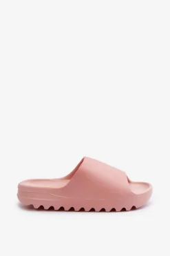 Modne Klapki Na Platformie Różowe Estella