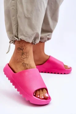 Modne Klapki Na Platformie Fuksja Estella