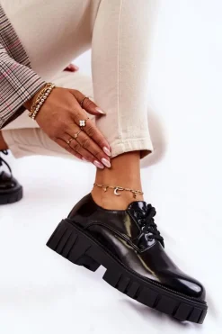 Modne Lakierowane Półbuty La.Fi 210013B-NL Czarne