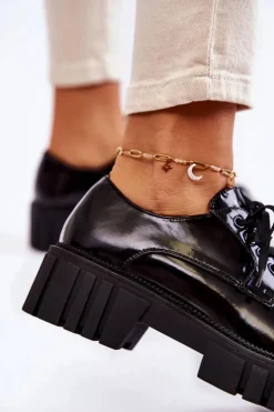 Modne Lakierowane Półbuty La.Fi 210013B-NL Czarne