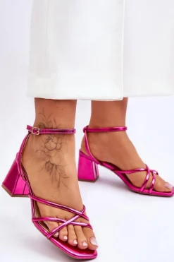 Modne Sandałki Na Obcasie Fuksja Felisa