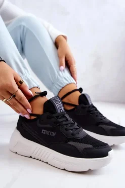Modne Sneakersy Buty Sportowe Big Star JJ274598 Czarne