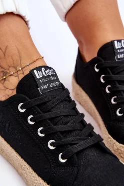 Modne Trampki Z Plecionką Lee Cooper LCW-23-31-1797L Czarne