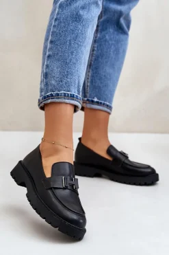 Mokasyny Damskie Eko Skórzane Vinceza 62187 Czarne