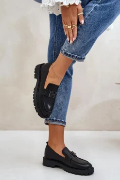 Mokasyny Damskie Eko Skórzane Vinceza 62187 Czarne