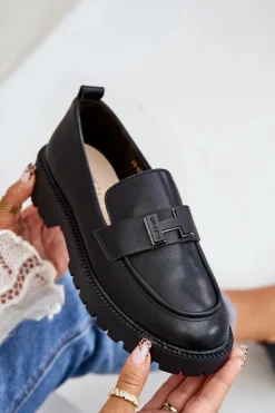 Mokasyny Damskie Eko Skórzane Vinceza 62187 Czarne