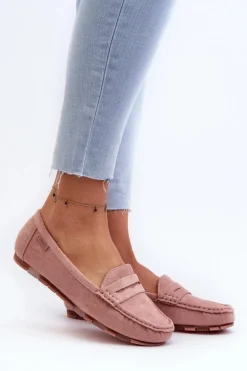 Mokasyny Damskie Eko Zamszowe Big Star NN274928 Memory Foam System Różowe