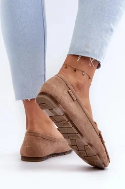 Mokasyny Damskie Eko Zamszowe Big Star NN274930 Memory Foam System Beżowe