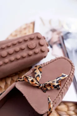 Mokasyny Damskie Lu Boo Wygodne Beżowe Plummy