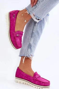 Mokasyny Damskie Na Platformie Fuksja Mirren