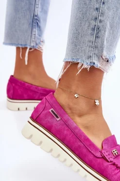 Mokasyny Damskie Na Platformie Fuksja Mirren