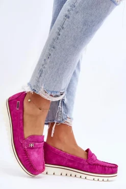 Mokasyny Damskie Na Platformie Fuksja Mirren