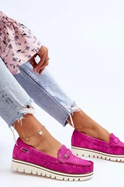 Mokasyny Damskie Na Platformie Fuksja Mirren