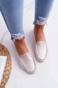 Mokasyny Damskie Sergio Leone Złota Perła Winted