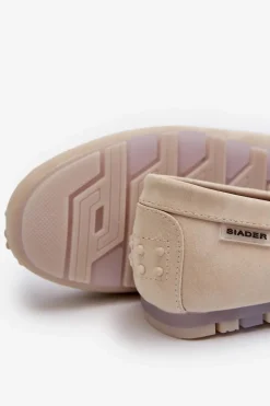 Mokasyny Damskie Z Eko Skóry Jasnobeżowe Celoria