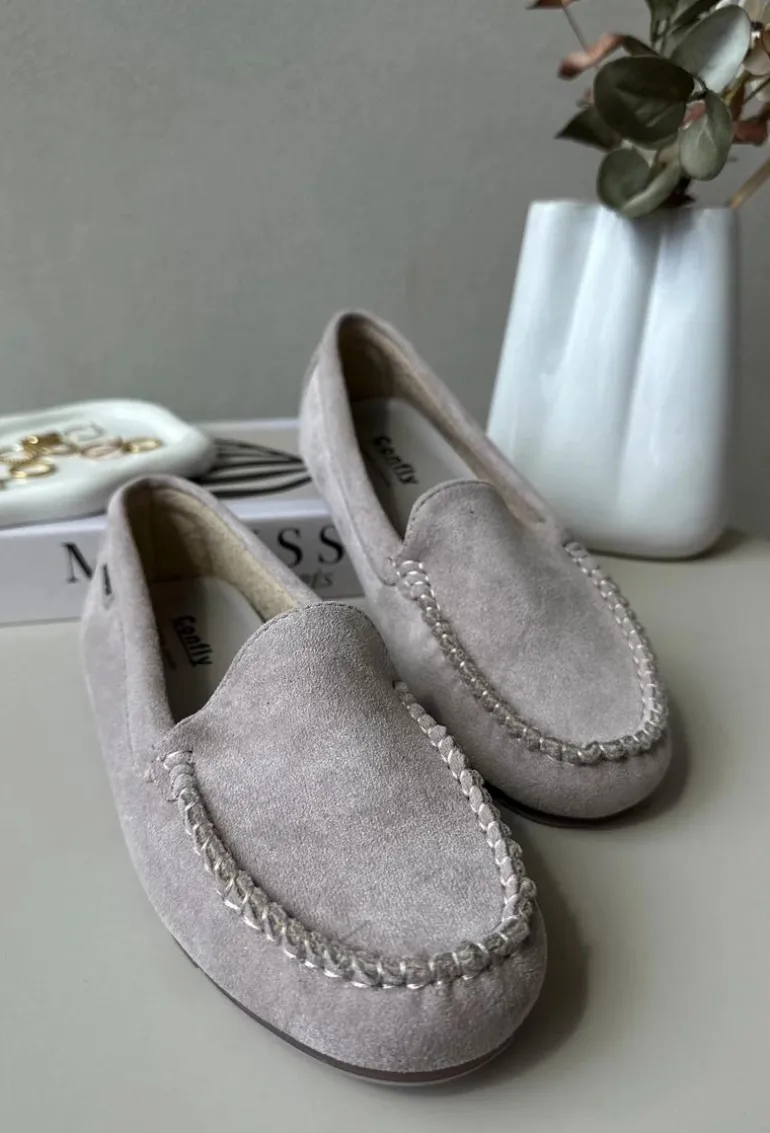 Mokasyny Damskie Z Eko Zamszu Fioletowe Amrutia