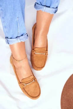 Mokasyny Damskie Zamszowe Camel Dive