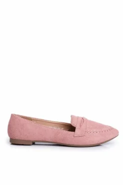 Mokasyny Damskie Zamszowe CH-1M6 Różowe Laveria