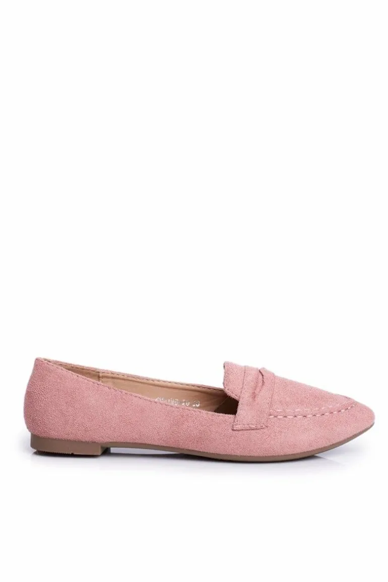 Mokasyny Damskie Zamszowe CH-1M6 Różowe Laveria