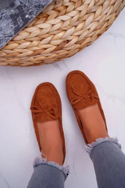 Mokasyny Damskie Zamszowe Camel S.Barski Gustoben