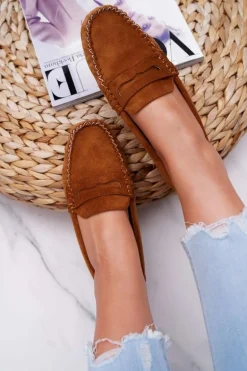 Mokasyny Damskie Zamszowe Bolero Camel