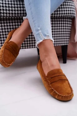 Mokasyny Damskie Zamszowe Bolero Camel