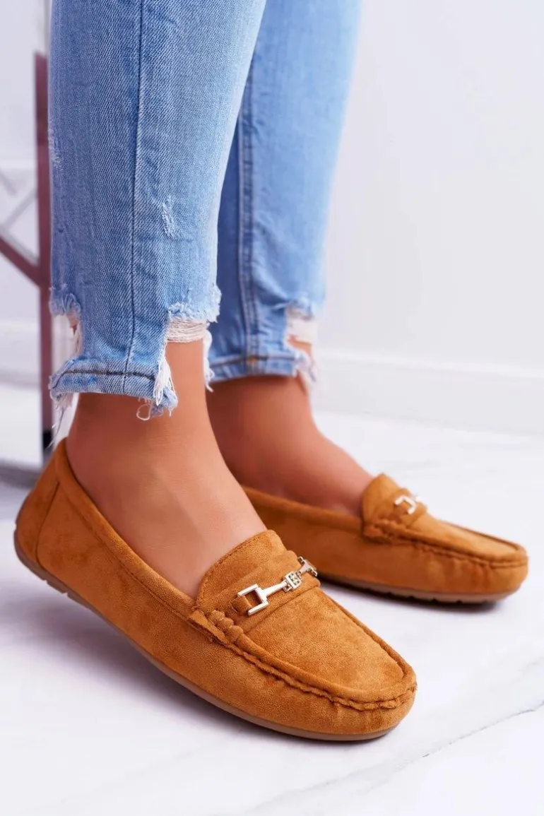 Mokasyny Damskie Zamszowe Comfort Camel Anzio
